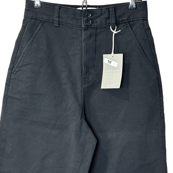 Everlane The Organic Straight Leg Pants Black Size 4 - Picture 7 of 11